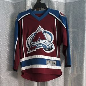 NHL Maroon and Blue Kids Jersey